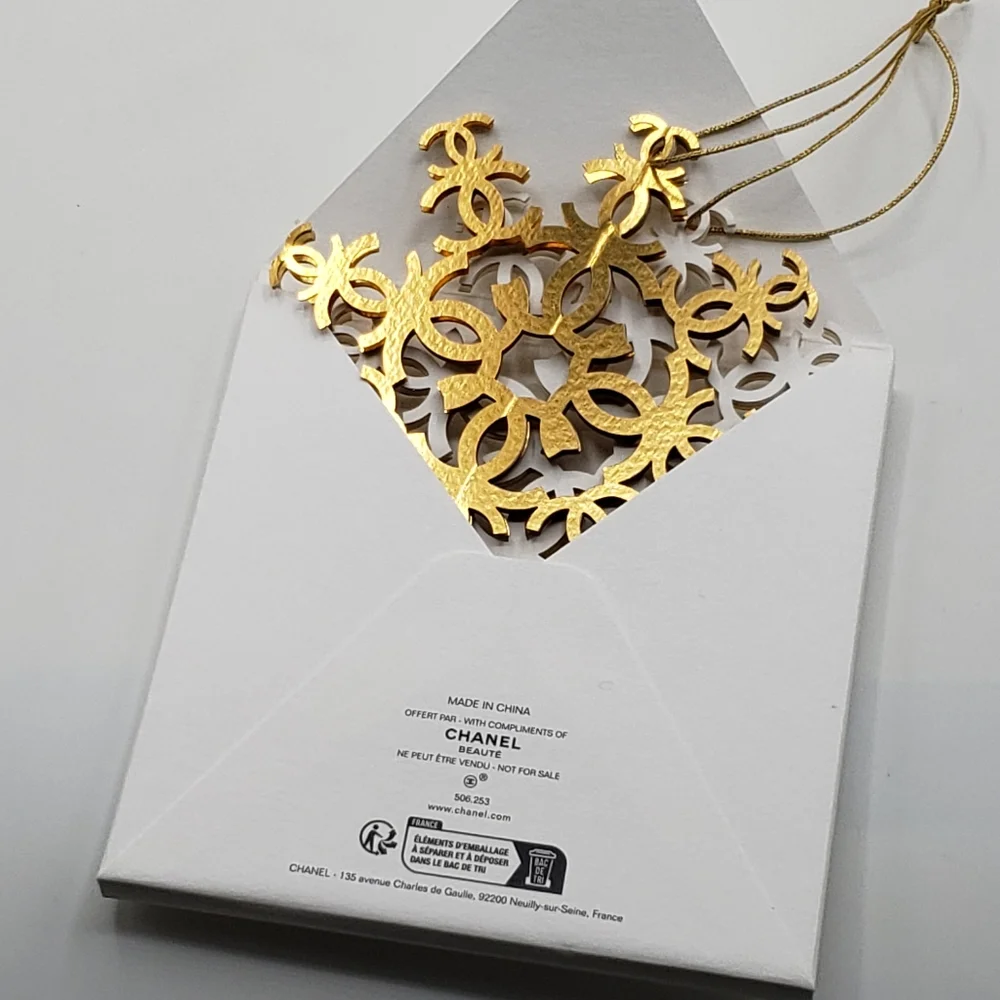 Chanel Holiday Box Card  Bag Snowflake